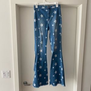 Star bell bottom jeans